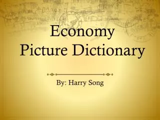 Economy Picture Dictionary