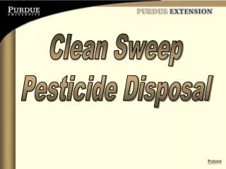 Clean Sweep Pesticide Disposal