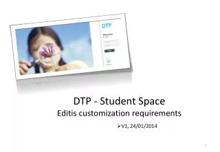 DTP - Student Space Editis customization requirements