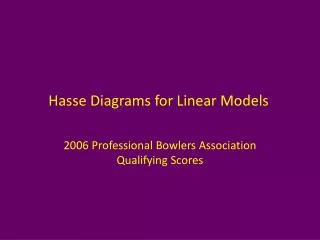 Hasse Diagrams for Linear Models