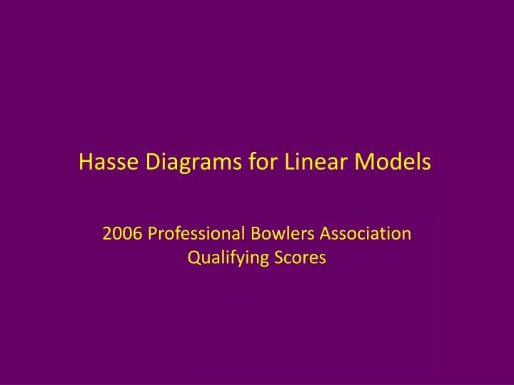 hasse diagrams for linear models