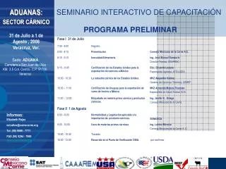 programa preliminar