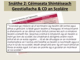 sn ithe 2 c imseata shint iseach geostiallacha cd an scol ire
