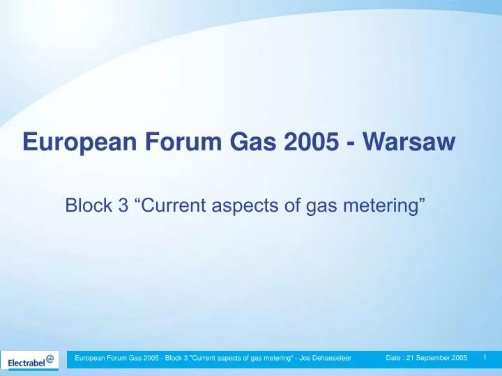 european forum gas 2005 warsaw