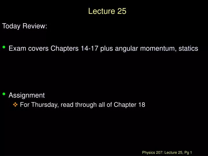 lecture 25