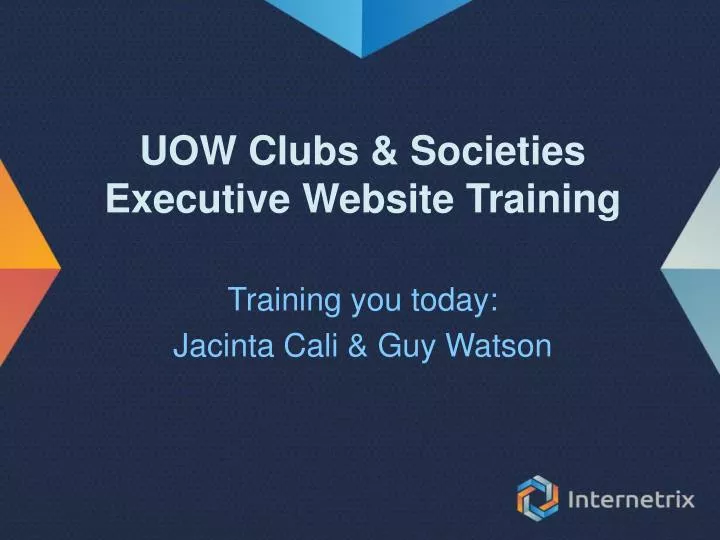 uow clubs societies executive website training