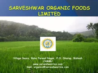 Sarveshwar Organic Foods Limited
