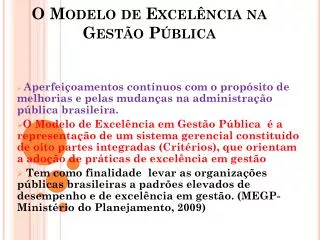 o modelo de excel ncia na gest o p blica