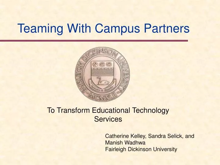 teaming with campus partners
