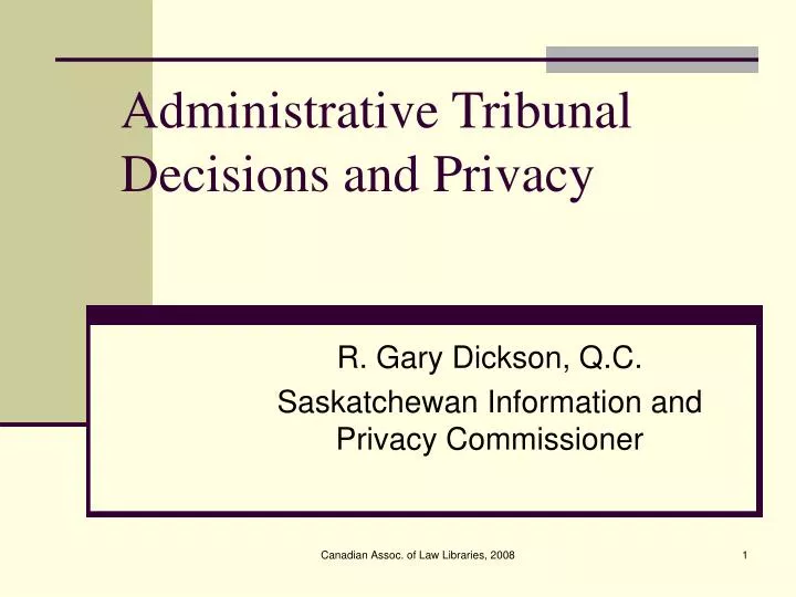 administrative tribunal decisions and privacy