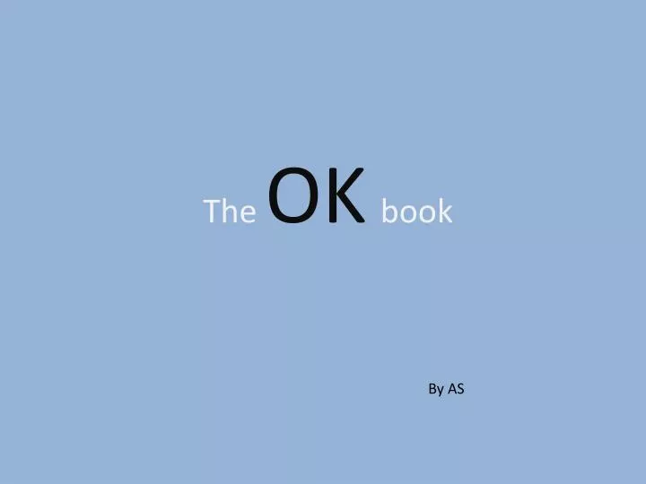 the ok book