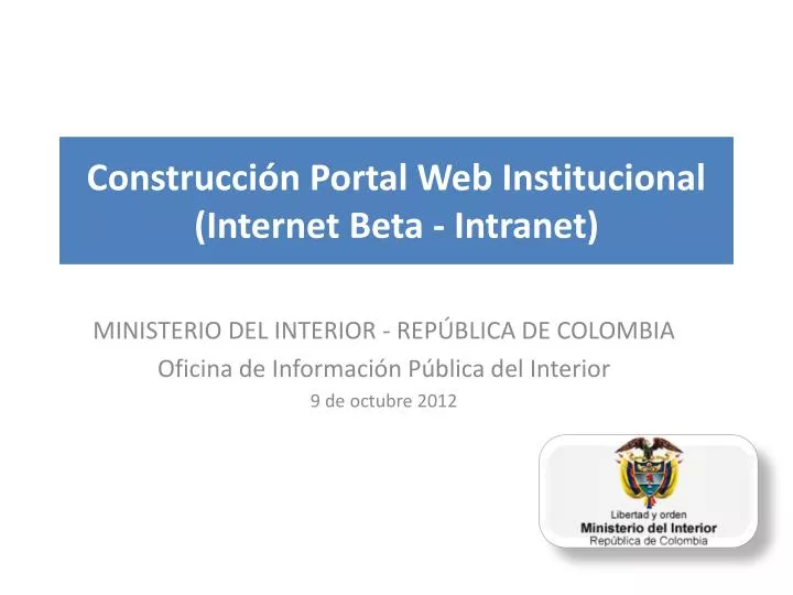 construcci n portal web institucional internet beta intranet