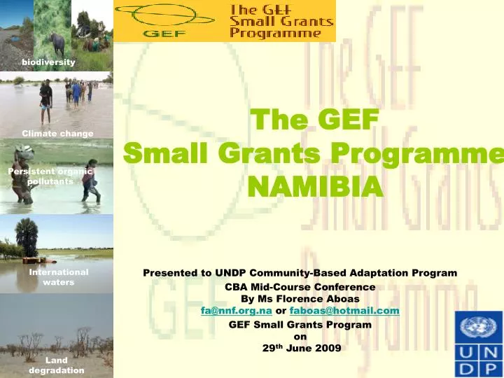 the gef small grants programme namibia