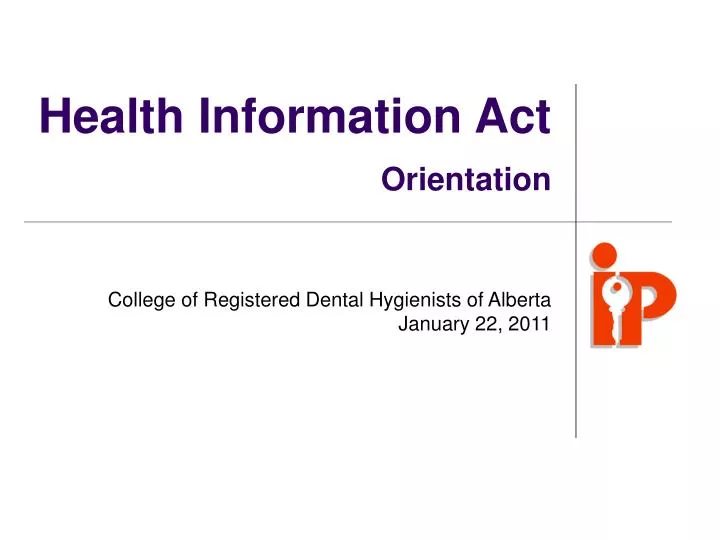 health information act orientation