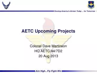 AETC Upcoming Projects