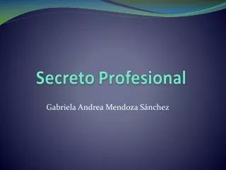 secreto profesional