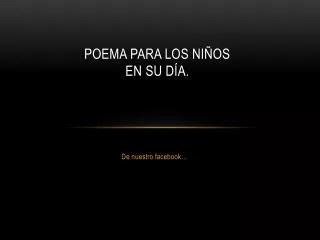 poema para los ni os en su d a