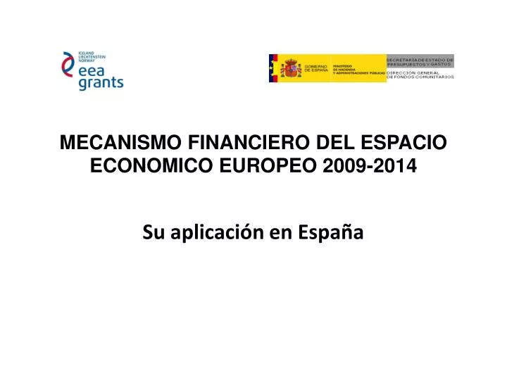 mecanismo financiero del espacio economico europeo 2009 2014