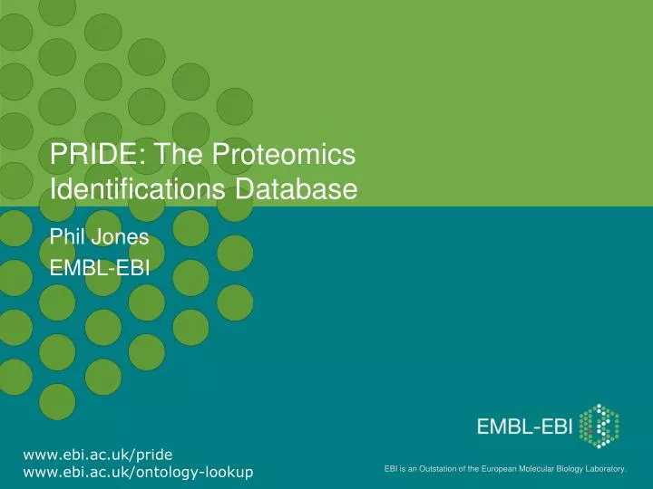 pride the proteomics identifications database
