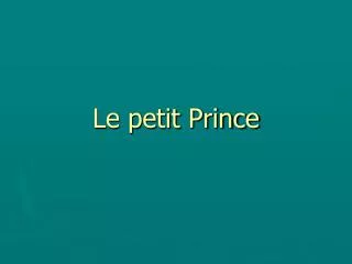 le petit prince