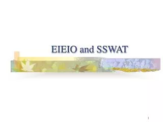 EIEIO and SSWAT