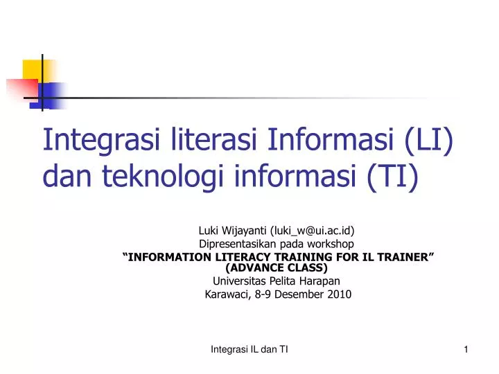 integrasi literasi informasi li dan teknologi informasi ti