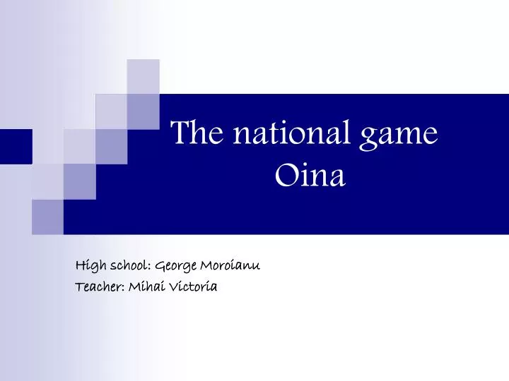 the national game oina