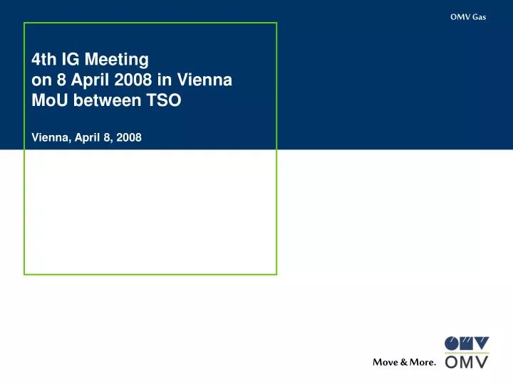 4th ig meeting on 8 april 2008 in vienna mou between tso
