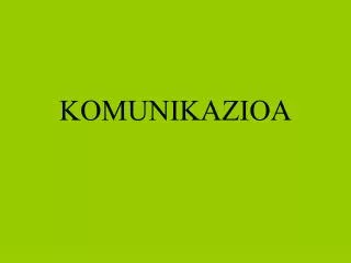komunikazioa