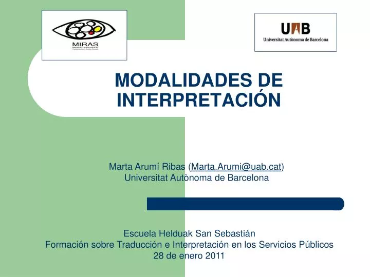 modalidades de interpretaci n