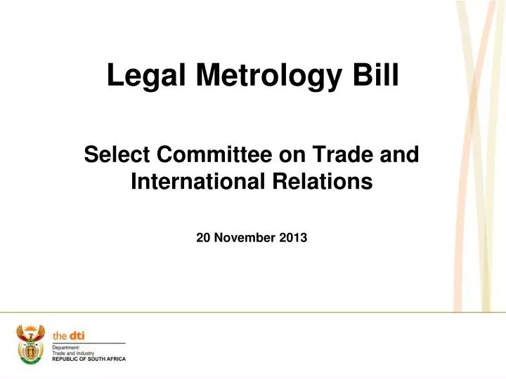 legal metrology bill