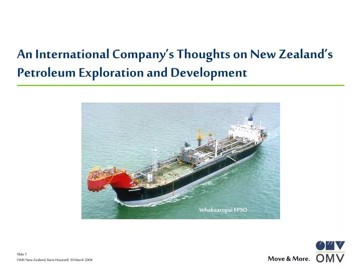 an international company s thoughts on new zealand s petroleum exploration and development