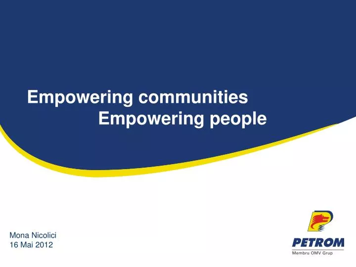 empowering communities empowering people