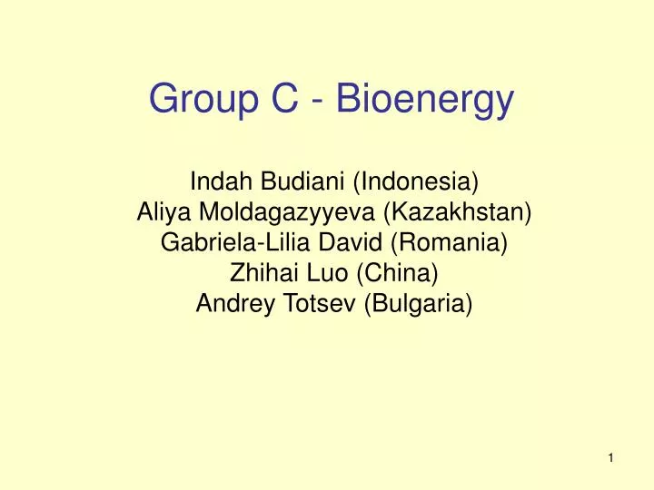group c bioenergy