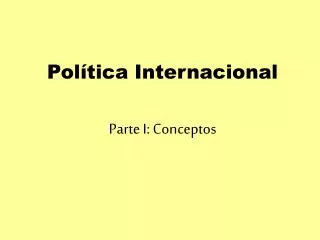 pol tica internacional