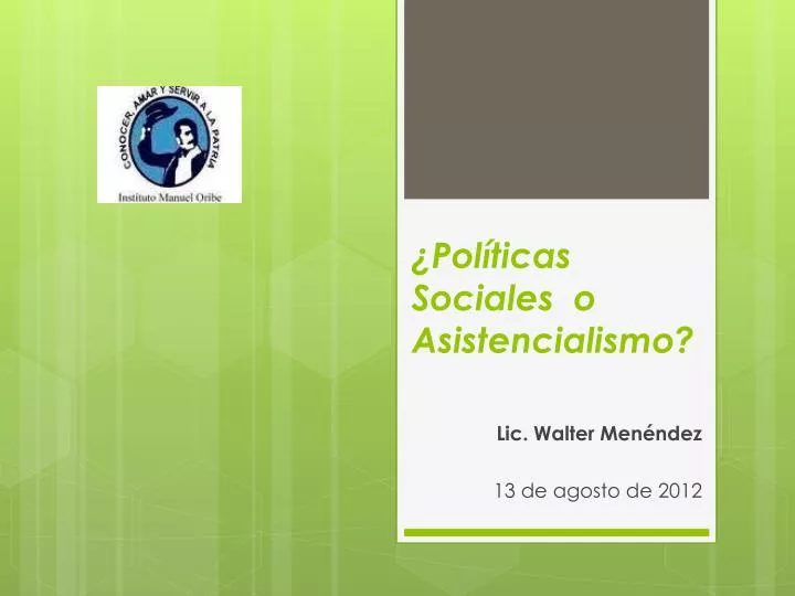 pol ticas sociales o asistencialismo