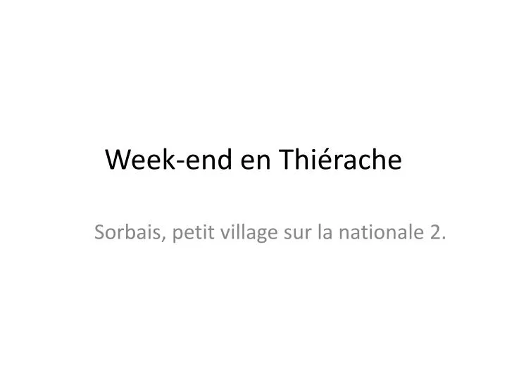 week end en thi rache