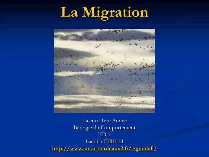 la migration