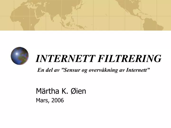 internett filtrering