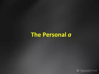 The Personal a