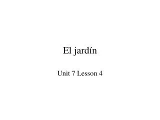 el jard n