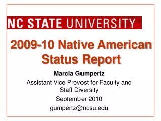 2009-10 Native American Status Report