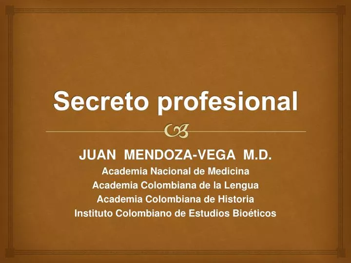 secreto profesional