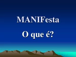manifesta