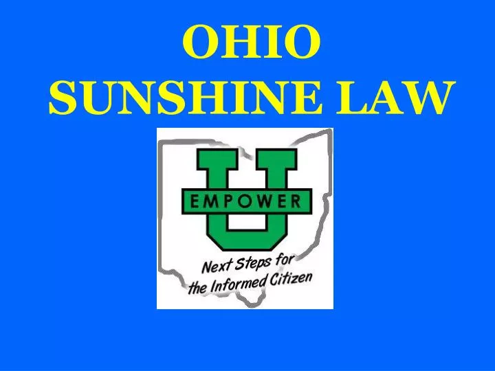 ohio sunshine law
