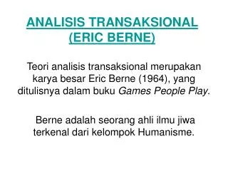 analisis transaksional eric berne