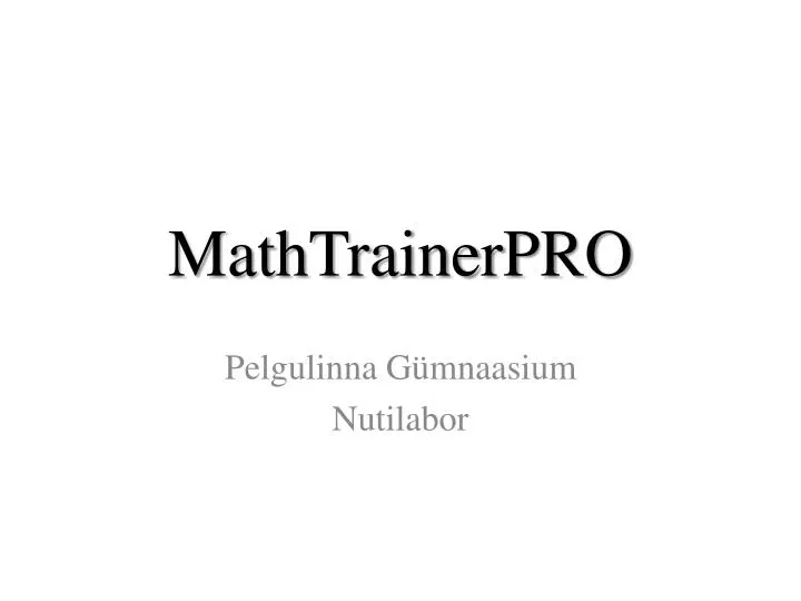 mathtrainerpro