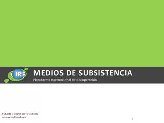 medios de subsistencia