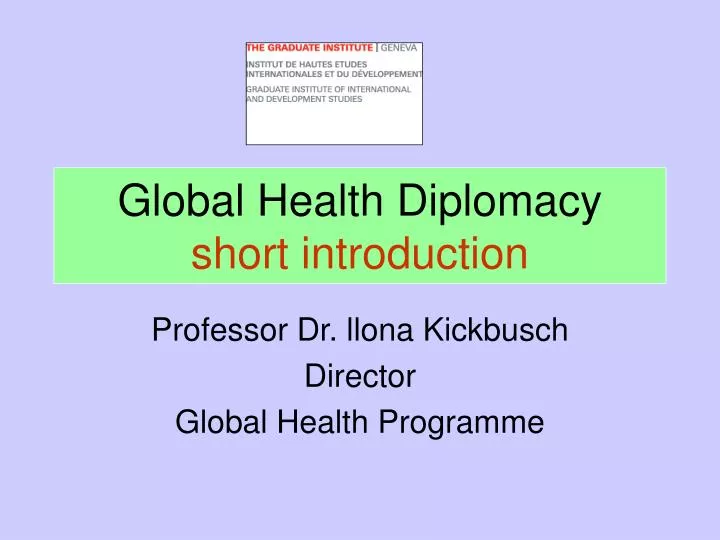 global health diplomacy short introduction
