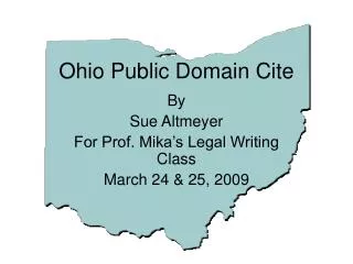 Ohio Public Domain Cite